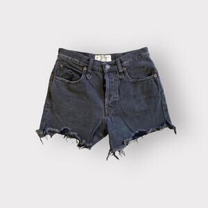 Free People We The Free Jean Shorts Dark Gray